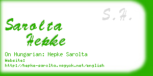 sarolta hepke business card